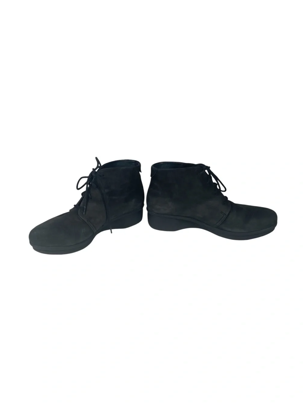 Dansko Lucille Ankle Chukka Boots Size 39 9 Black Nubuck Leather Booties